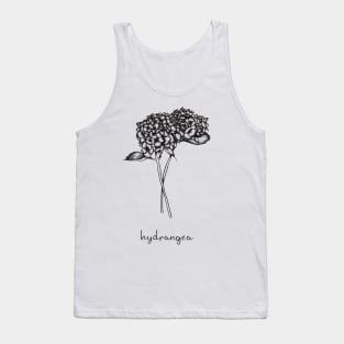 Hydrangea linedrawing Tank Top